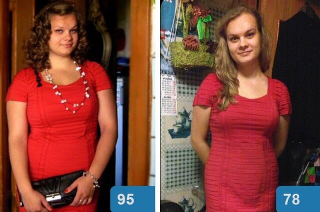 Chicas antes y después de perder peso en 4 semanas con la dieta Maggi